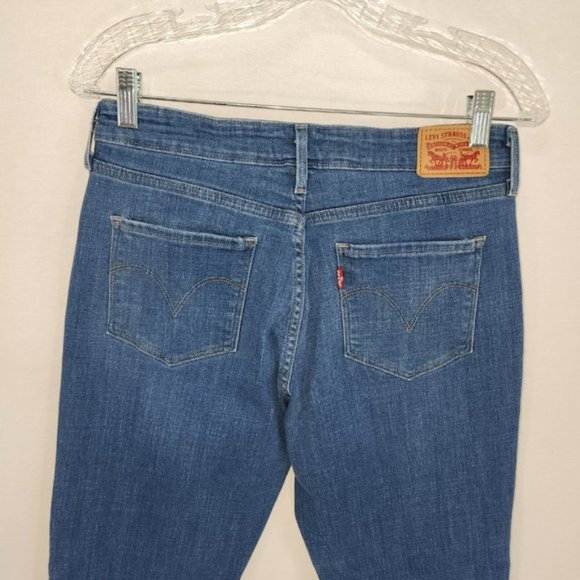 LEVI'S Mid Rise Skinny Floral Embroidered Jeans Size W31 L32 79% Cotton 19% Poly - Picture 7 of 16